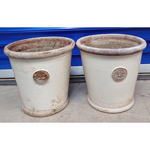 6294 - A pair of contemporary flowerpots, by Burford Company. Height 28cm, diameter 29cm.