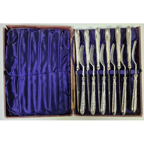 6307 - A mixed lot of good quality tableware. To include silver-plated boxed cutlery set, two tureens, pewt... 