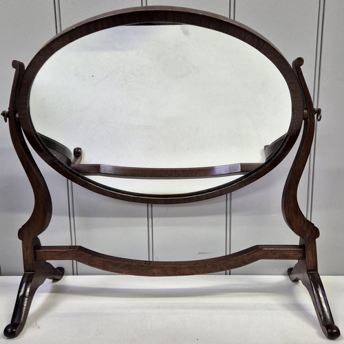 6315 - A mahogany tabletop mirror. Dimensions(cm) H49, W51, D21.