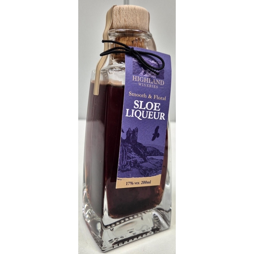 6322 - An unopened 200ml bottle of Highland Wineries Sloe Liqueur, together with an unopened 100ml bottle o... 