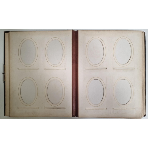 5124 - A collection of four, leather-bound Victorian photo albums (empty).