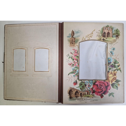 5124 - A collection of four, leather-bound Victorian photo albums (empty).