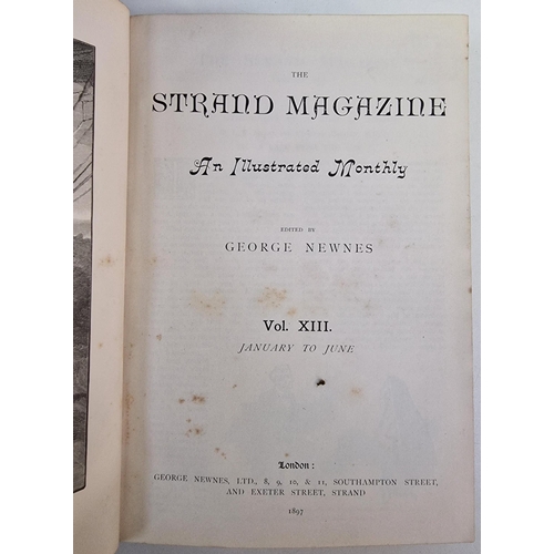 5201 - A collection of four bound volumes of 'The Strand' magazine. To include volumes 9, 10, 11 & 13. Date... 