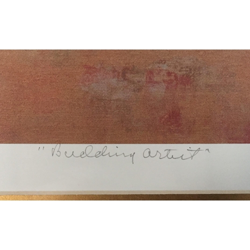 5231 - A gilt framed, lithograph on paper, entitled ‘Budding Artist’, by Lucelle Raad (born in GB 1942, mov... 