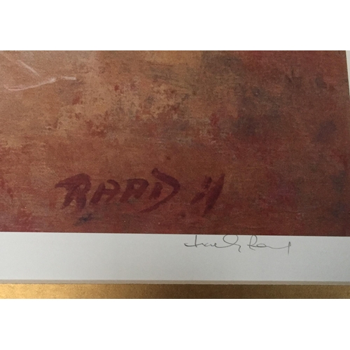 5231 - A gilt framed, lithograph on paper, entitled ‘Budding Artist’, by Lucelle Raad (born in GB 1942, mov... 