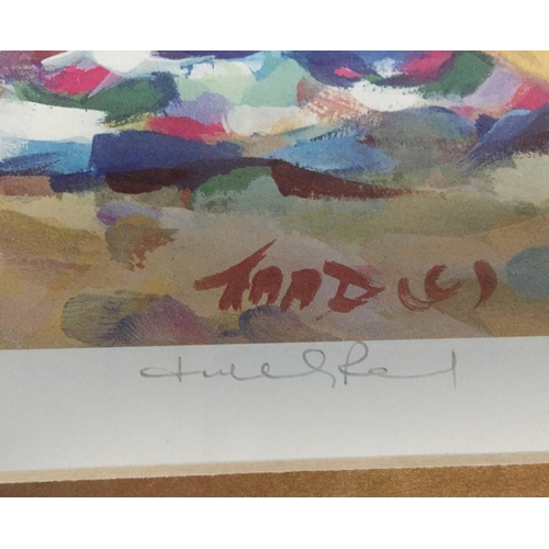 5232 - A gilt framed lithograph on paper, entitled ‘Summer Secrets’, by Lucelle Raad (born GB 1942, moving ... 