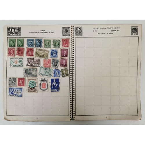 5171 - A partially-filled, vintage 'Special Agent' stamp album containing various stamps of the World, toge... 