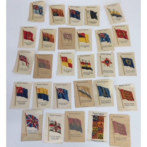 5186 - A collection of 28 Kensitas silk cigarette cards, depicting flags of the world.