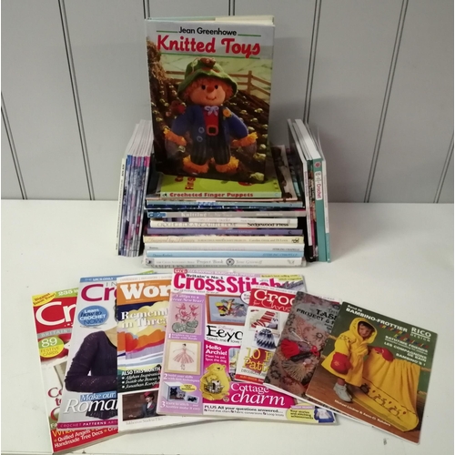5189 - A selection of thirty-five hobbycraft books & magazines. Subjects include sewing, knitting, crocheti... 