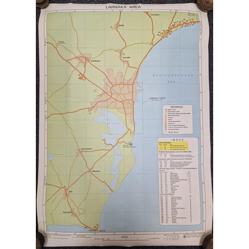 5204 - A collection of seven 1980's maps of various locations, mostly Mediterranean.