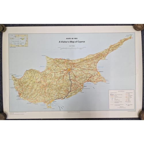 5204 - A collection of seven 1980's maps of various locations, mostly Mediterranean.