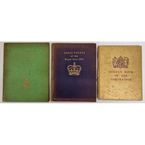 5205 - A collection of three vintage books. To include Golden Book of the Coronation', 'Great Events of the... 