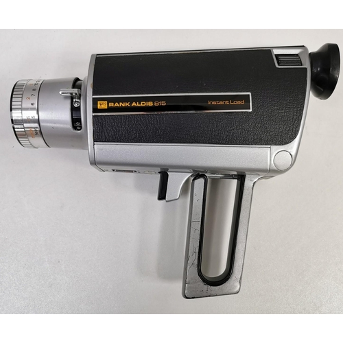 5216 - A 'Rank Aldis - 815' Super 8 hand-held film camera, with leather carry case, from c.mid-1970's.