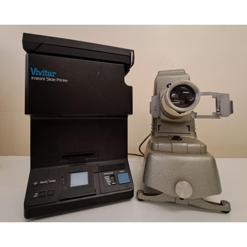 5219 - A vintage 'Aldis' projecting slide viewer, together with a later 'Vivitar' Instant Slide Printer. Bo... 