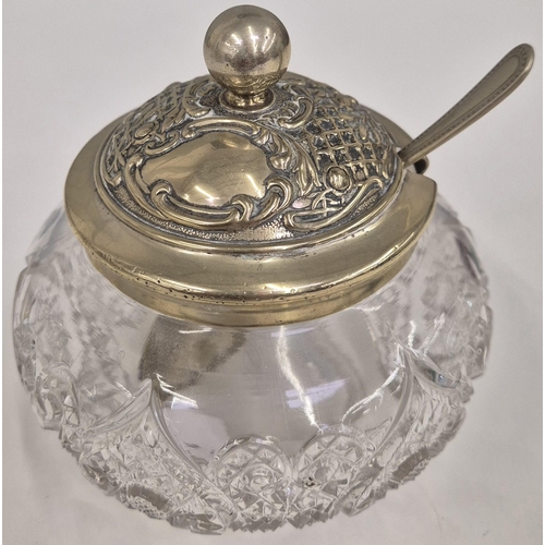 5225 - A mixed lot of vintage, decorative glass items. To include two Egyptian perfume bottles, vanity set,... 