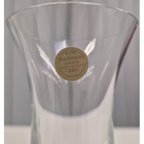 5228 - A pair of German 'Echt Bleikristall' sherry glasses, together with a lead crystal ship's decanter & ... 