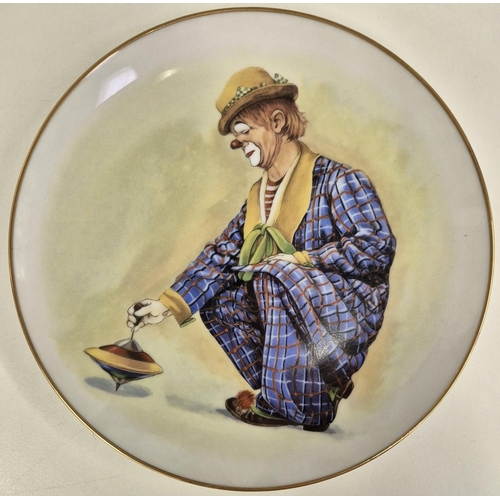5235 - A set of four vintage, German Gloria clown plates.