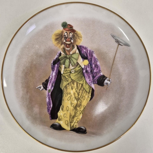 5235 - A set of four vintage, German Gloria clown plates.