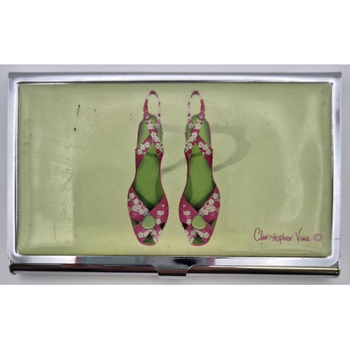 4801 - A 'Christopher Vine' designer card holder, together with a contemporary, decorative, metal elephant ... 