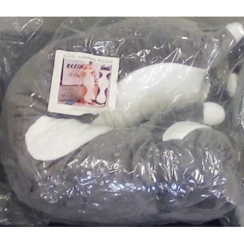 4839 - Two new/unopened long sleeping pillows, for cat lovers!