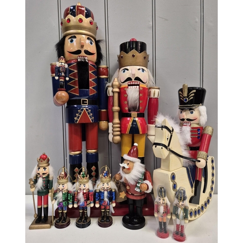 4861 - A collection of 10 Nutcracker figures, in a variety of shapes & sizes. Tallest 61cm.