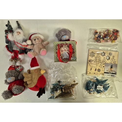 4866 - A quantity of Christmas items. To include  an advent calendar tree, soft toys, wooden windmill scene... 