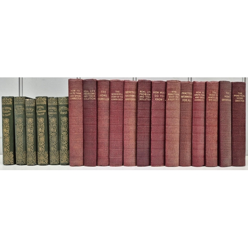 4941 - An 1897 set of 6 Canterbury Poets book collection, together with a set of 13 Odhams Press reference ... 