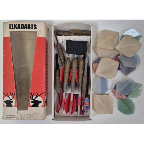 4948 - Vintage darts sets & flights, together with a mid-century 'Zwarte Piet' card game, by Jumbo.