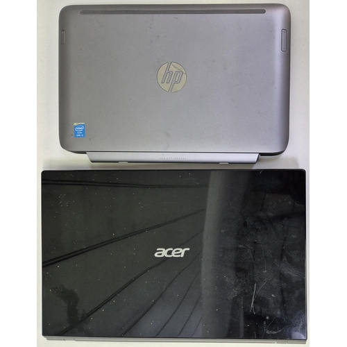 4950 - Two laptops, by Acer (V6-531) & HP. Mains chargers not present. Untested.