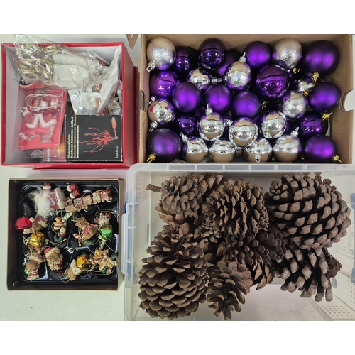 5893 - A large selection of new(mostly) Christmas items. To include lights, baubles, wrapping, bows, candle... 