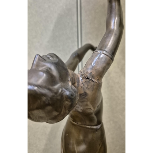 5913 - *****LOT WITHDRAWN*****                          
  An Art Deco bronze figural lamp. Will require re... 