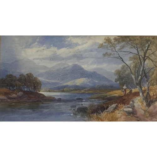 5827 - A Victorian framed Scottish landscape watercolour, signed & dated by the artist James Burrell Smith ... 