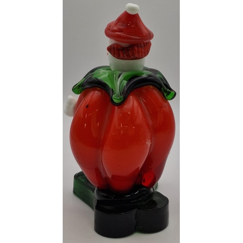 5967 - A pair of vintage Murano clowns. Dimensions(cm) H16/15, W10.5/7.5, D6.5/8.