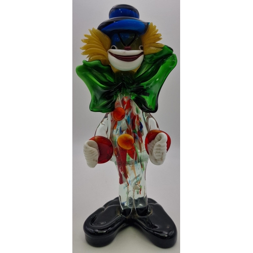 5969 - A pair of vintage Murano clowns. Dimensions(cm) H21/21, W8/8.5, D7/6.5.