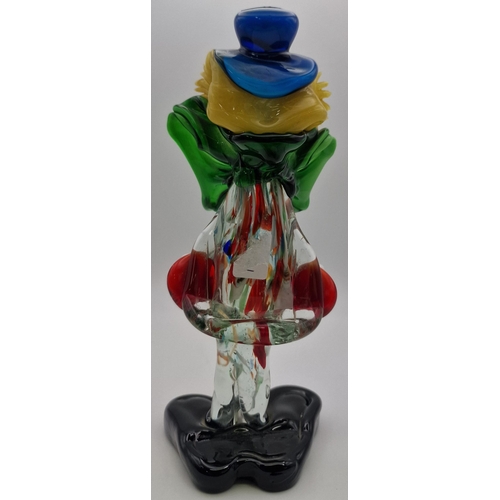 5969 - A pair of vintage Murano clowns. Dimensions(cm) H21/21, W8/8.5, D7/6.5.