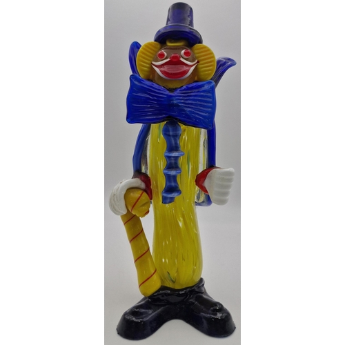 5971 - A pair of vintage Murano clowns. Dimensions(cm) H24/25.5, W9/9.5, D8/7.5.