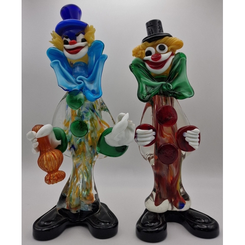 5972 - A pair of vintage Murano clowns. Dimensions(cm) H26/27, W9/12.5, D8/7.