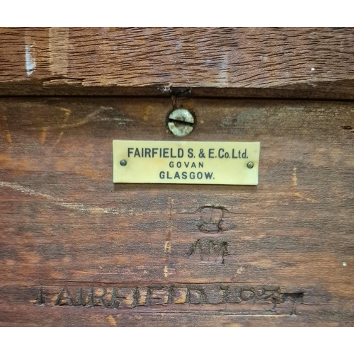 6329 - A Georgian-style mahogany chest of two over two drawers. Made by S & E Fairfield Co Ltd, Govan, Glas... 