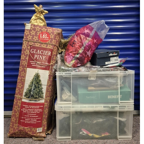 5930 - A large selection of new(mostly) Christmas items. To include 165cm tree, lights, baubles, wrapping, ... 