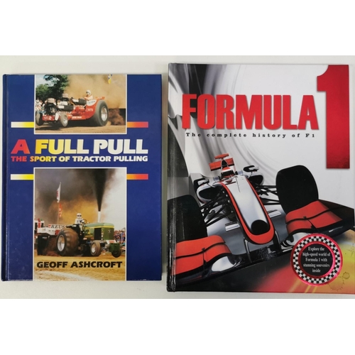 3109 - A collection of eight motor racing & steam engine related books. To include reference books & autobi... 