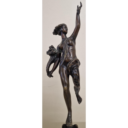 4800 - After Louis Guillaume Fulconis (1818-1873), a classical bronze figurine of 'La Fortuna'. Dimensions ... 