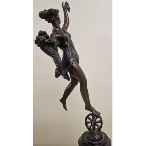 4800 - After Louis Guillaume Fulconis (1818-1873), a classical bronze figurine of 'La Fortuna'. Dimensions ... 