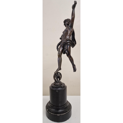 4800 - After Louis Guillaume Fulconis (1818-1873), a classical bronze figurine of 'La Fortuna'. Dimensions ... 