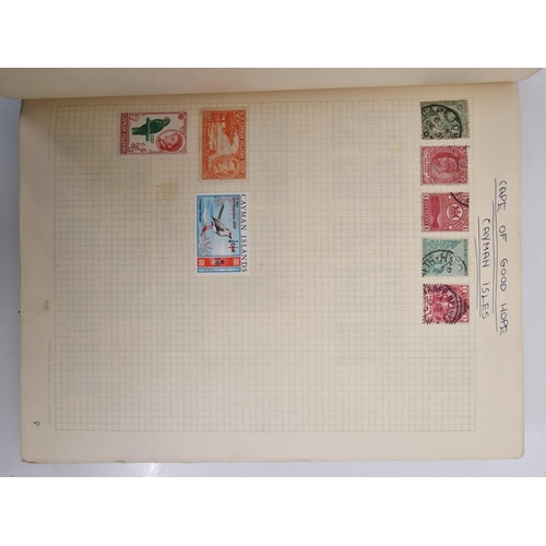 4806 - A vintage stamp album, containing a good quantity of worldwide stamps.