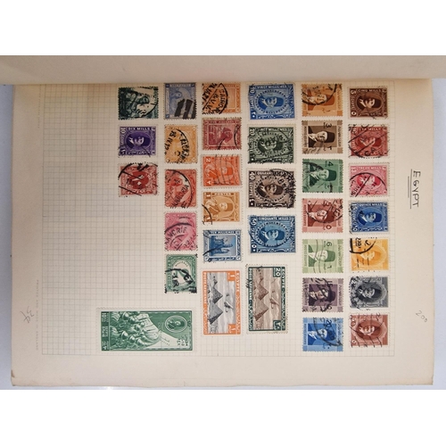 4806 - A vintage stamp album, containing a good quantity of worldwide stamps.