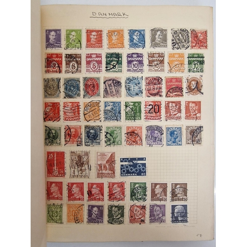 4806 - A vintage stamp album, containing a good quantity of worldwide stamps.