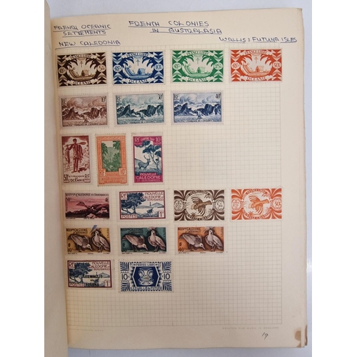 4806 - A vintage stamp album, containing a good quantity of worldwide stamps.