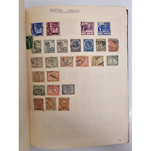 4806 - A vintage stamp album, containing a good quantity of worldwide stamps.