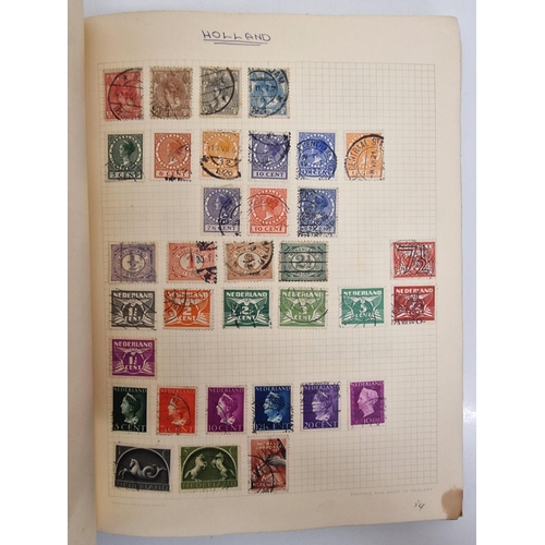 4806 - A vintage stamp album, containing a good quantity of worldwide stamps.