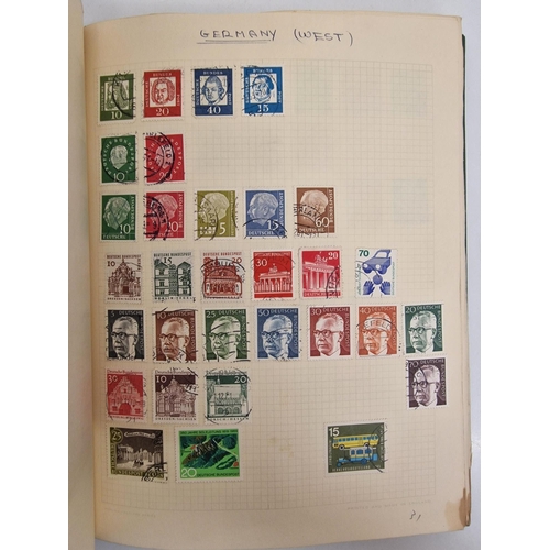 4806 - A vintage stamp album, containing a good quantity of worldwide stamps.